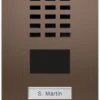DoorBird MDU IP Video Door Intercom For 3 Tenants, 3 Call Buttons, Bronze-Finish